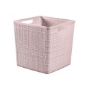 CURVER Aufbewahrungsbox Cube 17l Jute Recycling rosa