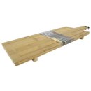 Holz-Servierbrett auf Fuß 58x19cm