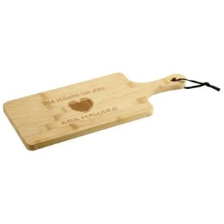 KESPER Servierbrett mit Spruch: die Küche ist das Herz des Hauses Bambus FSC 42x17x1,5cm
