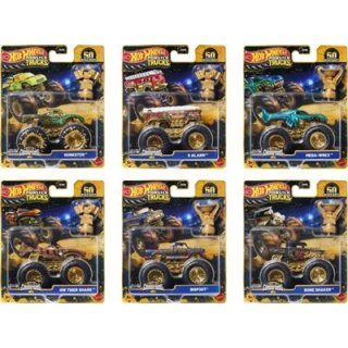 Hot Wheels Monster Trucks Trophy Champions Premium Die-Cast-Fahrzeug im Maßstab 1:64 und Trophäe (Stile können abweich