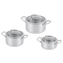 NINJA Topfset 3teilig EverClad Edelstahl mit Glasdeckel...