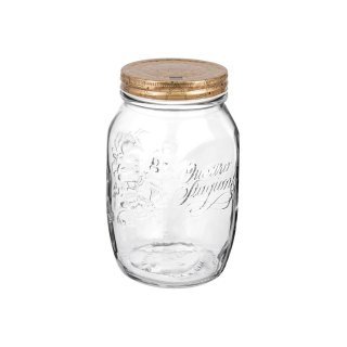 Einmachglas Quattro Stagioni 1000ml mit 86mm Schraubdeckel Kupfer