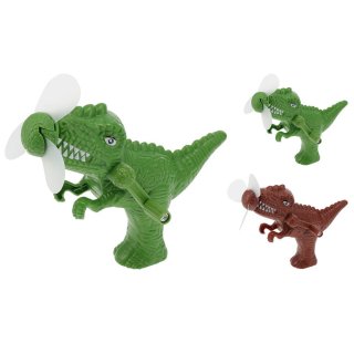 Mini Ventilator Dino sortiert zum Kurbeln 13,5x11x5,6cm