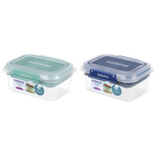 SISTEMA Lunchbox/Brotdose Stax rechteckig 1000ml blau/mint