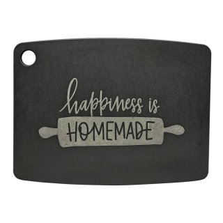 JADE Schneidebrett Happiness is homemade 29,8x21,5x0,6cm schwarz