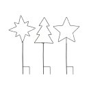 Gartenstecker 30LED 70cm IP44 batteriebetr sortiert