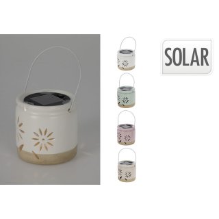 Solar Laterne Porzellan Scandic sortiert 9x9,5x9,3cm