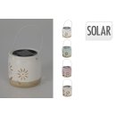 Solar Laterne Porzellan Scandic sortiert 9x9,5x9,3cm