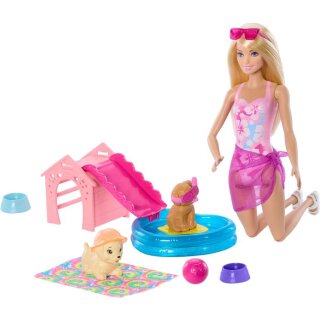 Barbie Puppy Pool Party - Aloha Blonde
