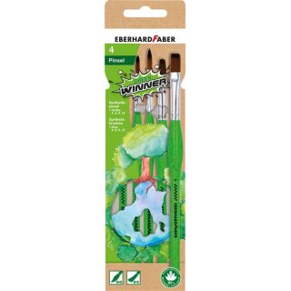 Synthetikpinsel, Pinselstiel hergestellt aus 60% Maisstärke, Beste<br>Schulqualität, Ergonomische Dreikant-Griffzone