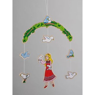 Mobile Aschenputtel, 1 Bogen, Mädchen, Vögel