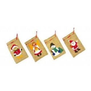 Weihnachtssäckchen Packsack Jutesack Geschenkesack