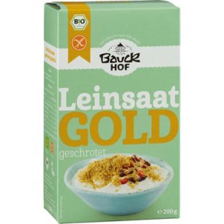 Bauchhof Gold Leinsaat geschrotet glutenfrei BIO