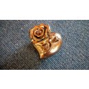 Dose-Keramik Herz mit Rose bronze