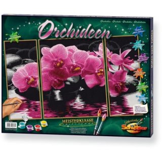 Schipper Malen nach Zahlen: Triptychon Orchideen