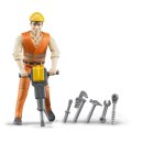 Bauarbeiter mit Zubehör