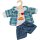 Pu-Jeansshorts/Shirt/Hemd,35-